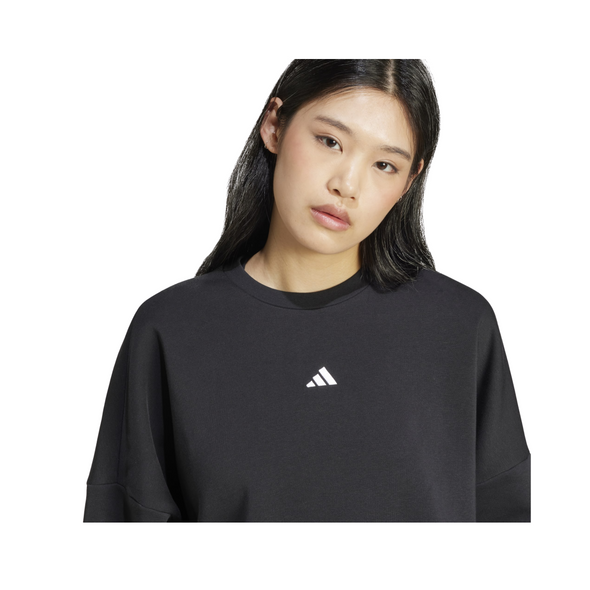 Adidas Womens Small Logo Feel Cozy Sweat Crew