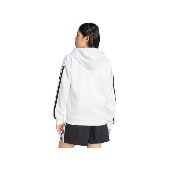 Adidas Womens Essentials 3-Stripes Full-Zip Fleece Hoodie