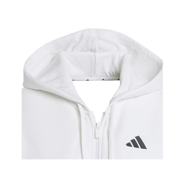Adidas Womens Essentials 3-Stripes Full-Zip Fleece Hoodie