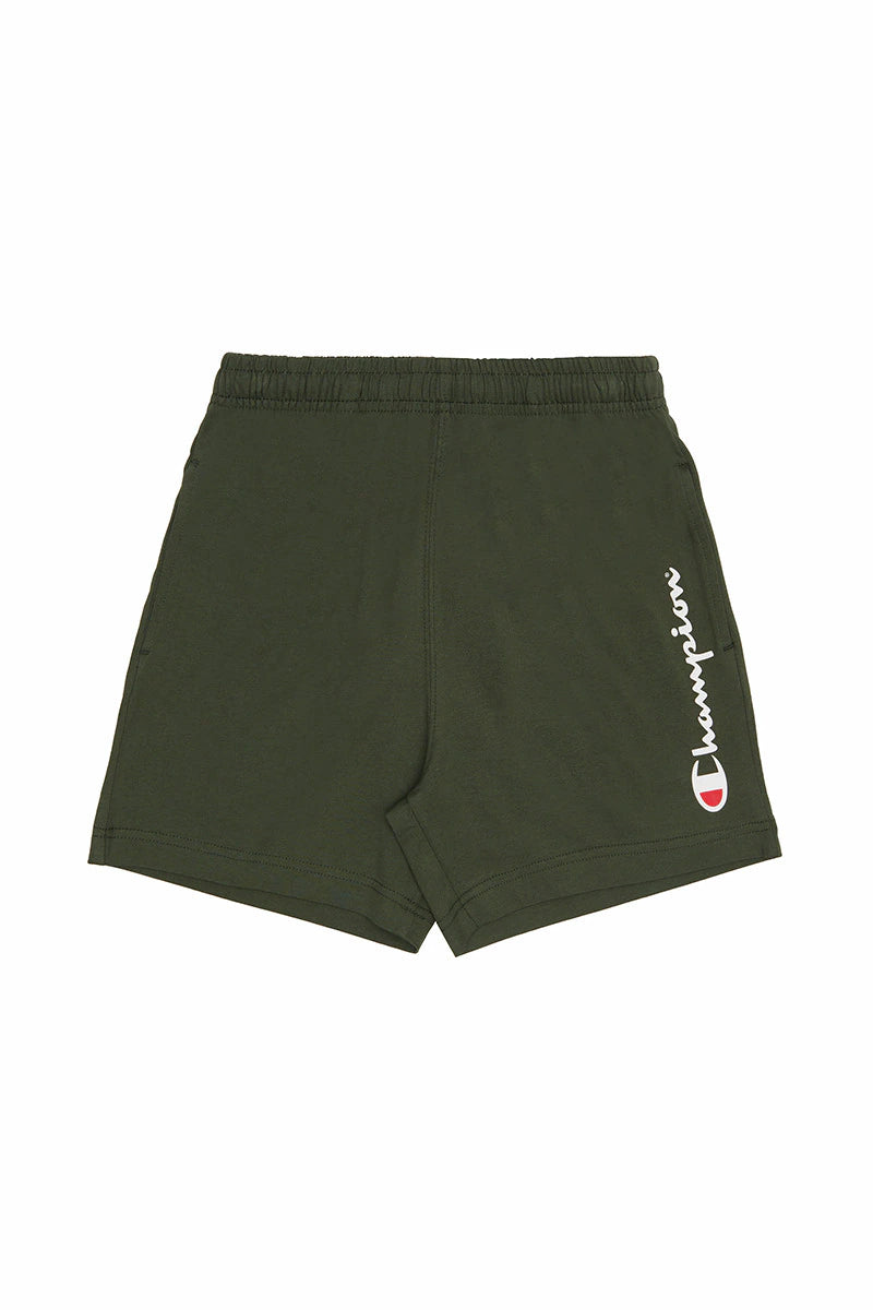 Champion script jersey short sales